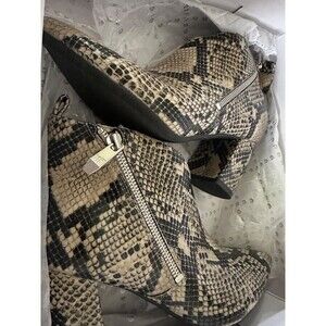 Corso Como Womens Snakeskin Print Ankle Boots Booties Block Heel Size 7